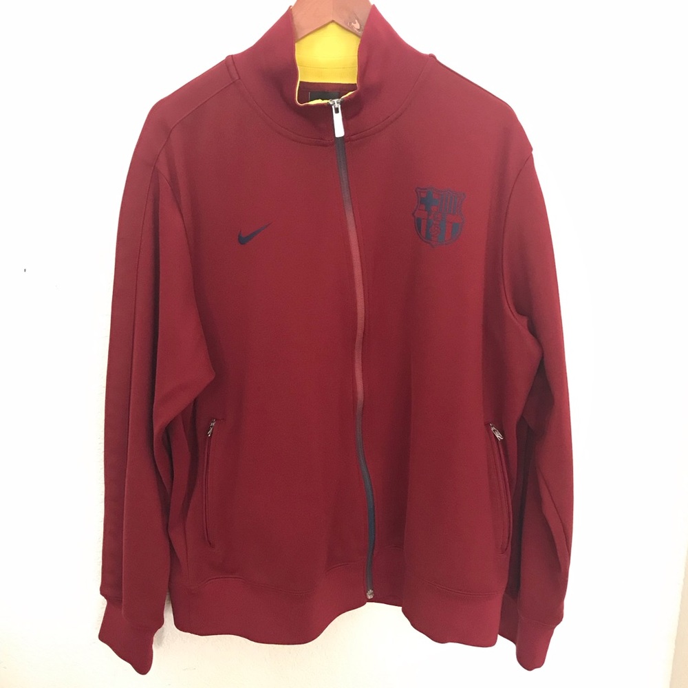 Nike Barcelona Burgundy Track Full Zip Jacket